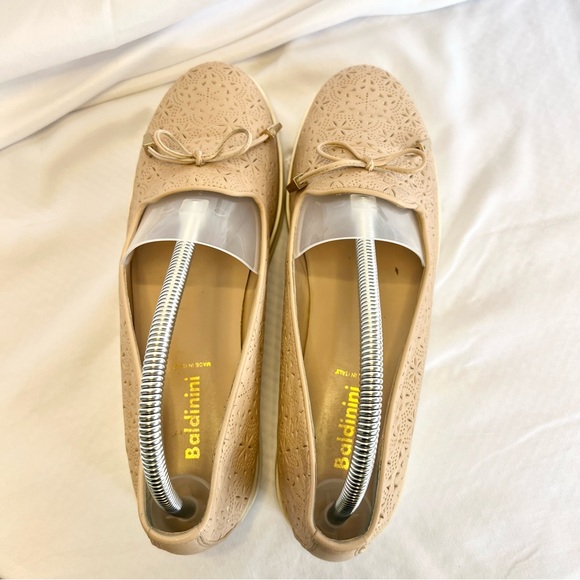 BALDININI Women’s Laser Cut Leather Loafers Blush Pink Italian Made EU size 40 - Picture 5 of 11